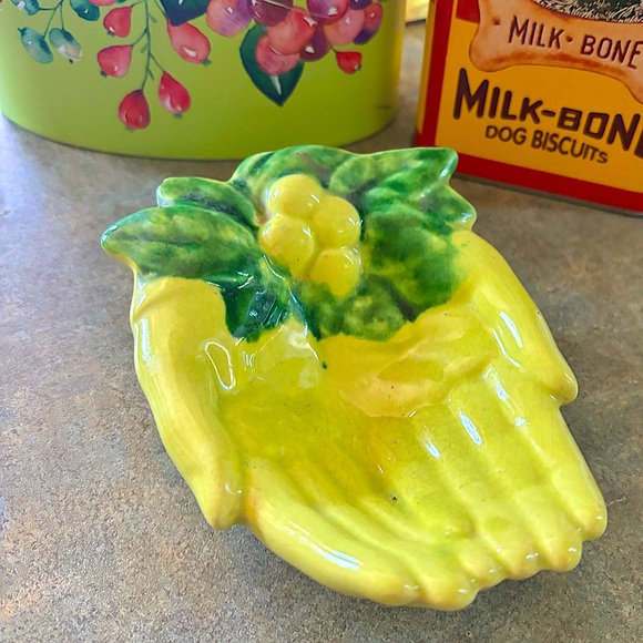 Holiday 2pc California Ceramics Handcrafted Vintage Vanity Trinket Jewelry Trays - Picture 11 of 12